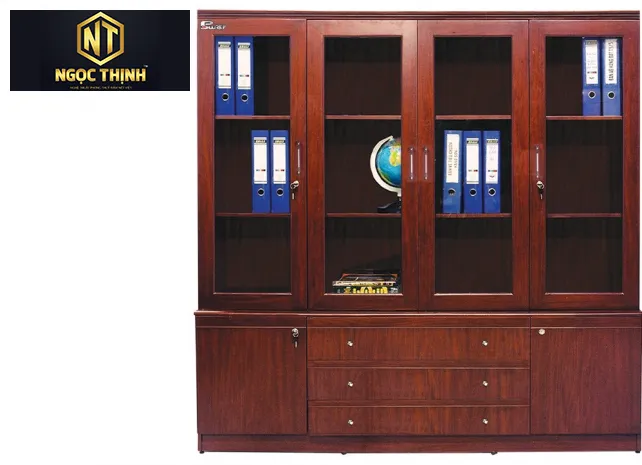 Tủ Gỗ Đựng Tài Liệu Hòa Phát sơn PU DC1800H6